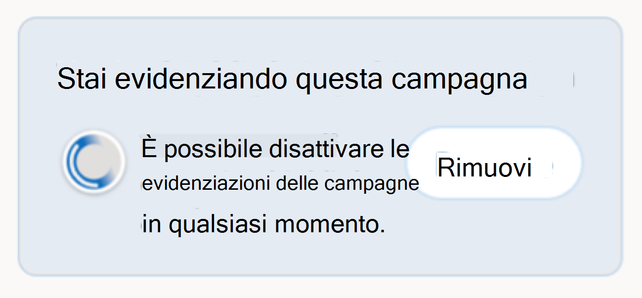 Nella sequenza viene visualizzato un modulo per informarti che stai promuovendo la campagna aggiungendo una fascia al tuo profilo.