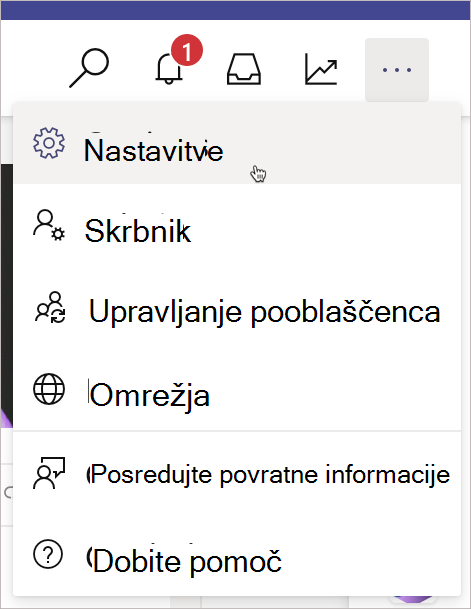 Nastavitve oglaševalske akcije lahko odprete v zgornjem desnem kotu strani akcije.