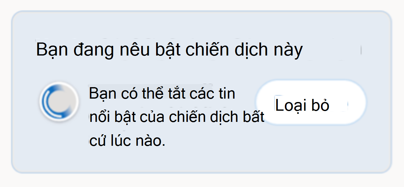 Mô-đun xuất hiện trên dòng nội dung của bạn để thông báo cho bạn rằng bạn đang quảng bá chiến dịch bằng cách thêm sash vào hồ sơ của bạn.