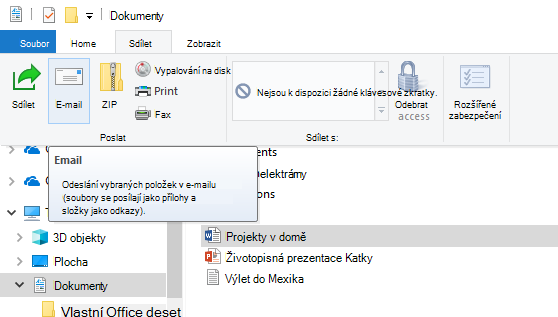 Jak sdílet soubor e-mailem na Windows 10