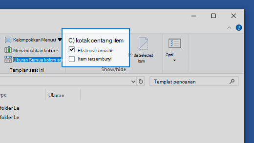 Cara mengaktifkan ekstensi nama file yang ditampilkan di Windows