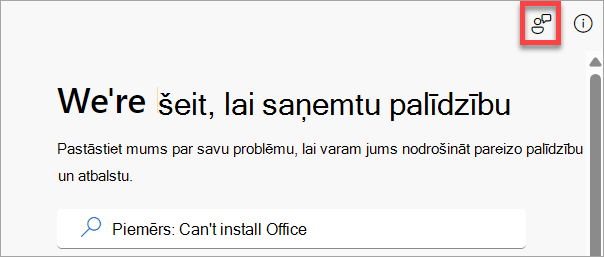 Poga Sniegt atsauksmes programmā Palīdzības saņemšana.