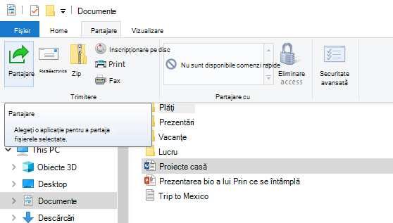 Unde găsiți butonul Partajare în Explorer pe Windows 10