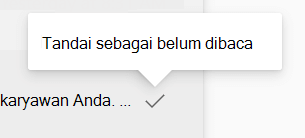 Menandai pesan sebagai belum dibaca di kotak masuk Yammer