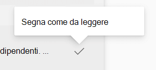 Contrassegnare un messaggio come da leggere nella posta in arrivo di Yammer