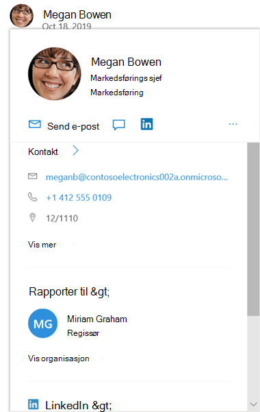 Endre profilskjermen i Yammer