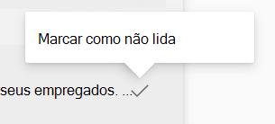 Marcar uma mensagem como não lida na caixa de entrada do Yammer