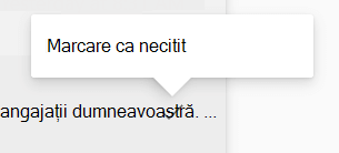 Marcarea unui mesaj ca necitit în inboxul Yammer