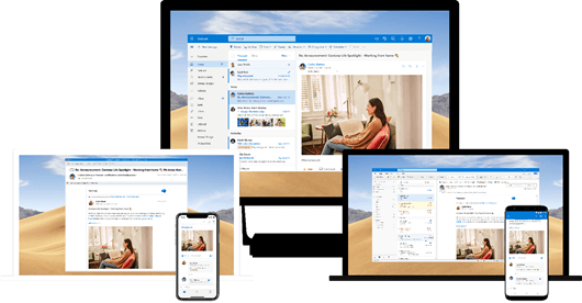 Yammer 與多個平臺上的 Outlook 整合