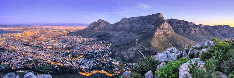 View of Table Mountain in Cape Town, South Africa