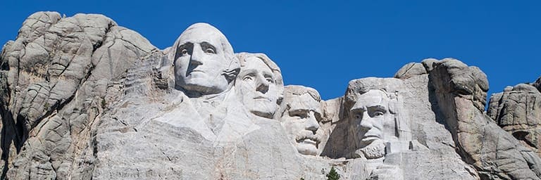 view of Mount Rushmore National Memorial in South Dakota