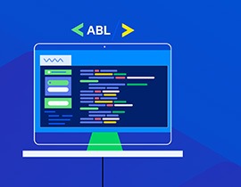 Graphic image of computer screen with code and <ABL> on top