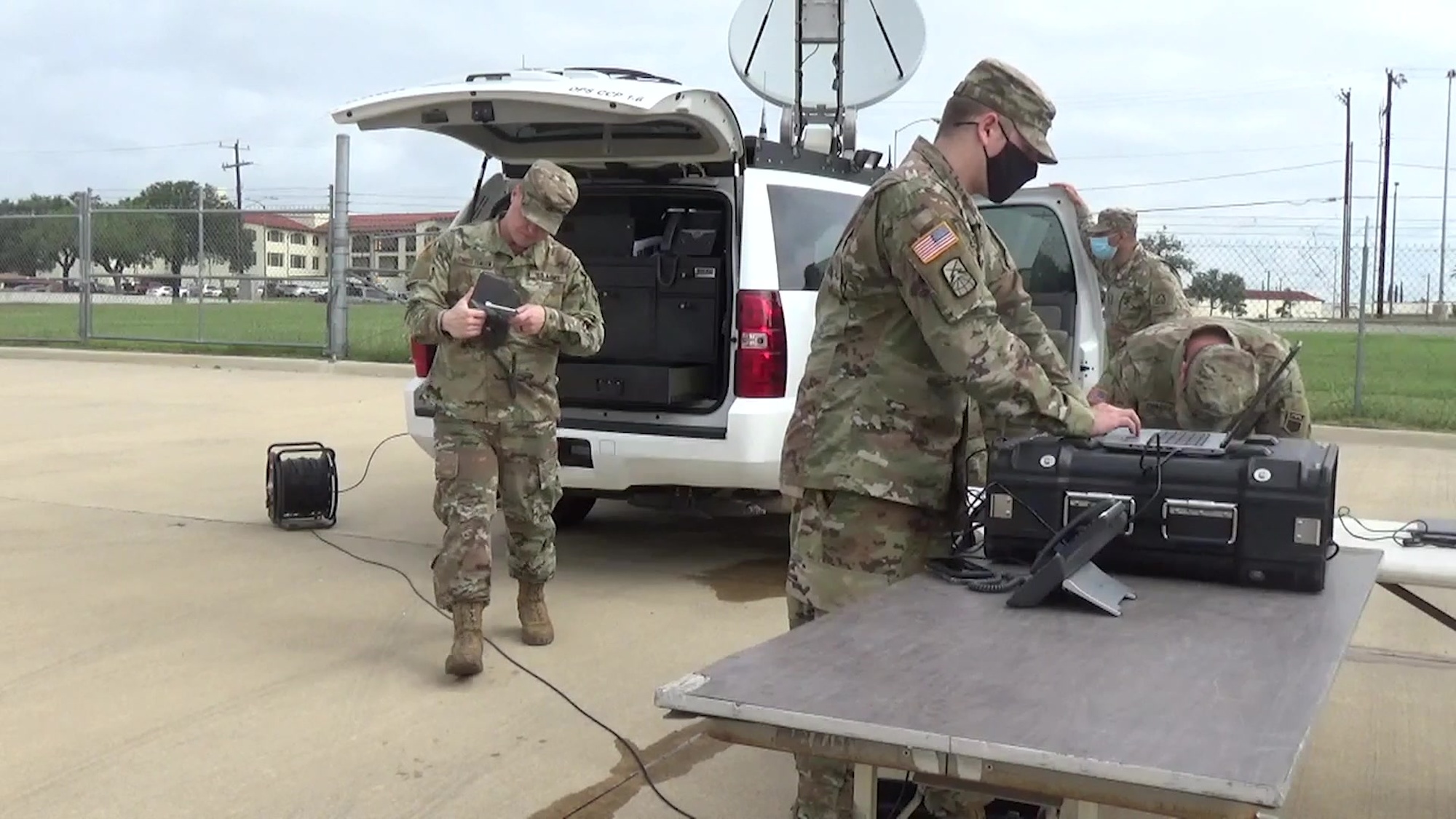 As June 1st marks the official start of hurricane season, the communication team at U.S. Army North took the opportunity to train Soldiers in the Defense Coordinating Elements and the 76th Operational Response Command on communication methods in disaster responses, at Joint Base San Antonio from May 17- 21, 2021.