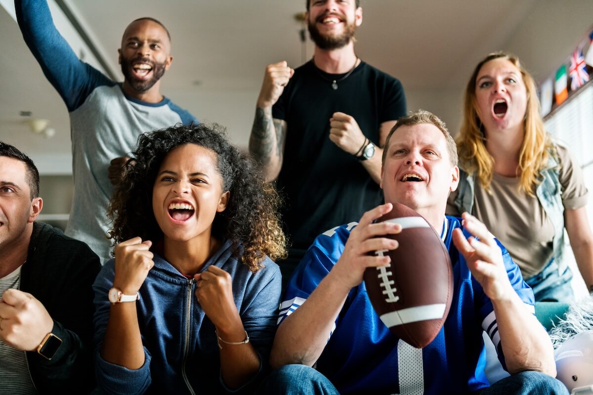 fans cheering together