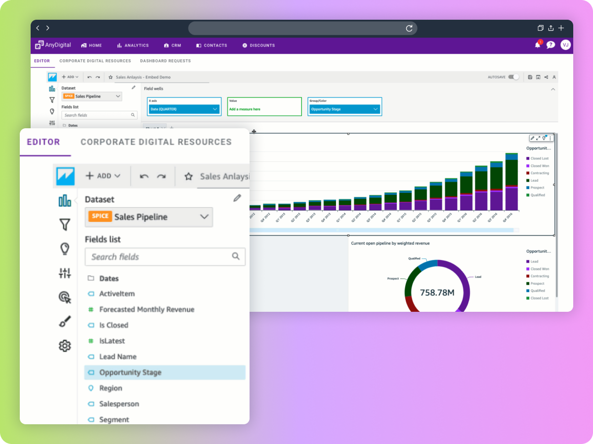 Authoring experience embedding