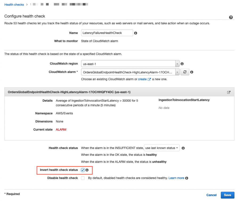 Configure health check