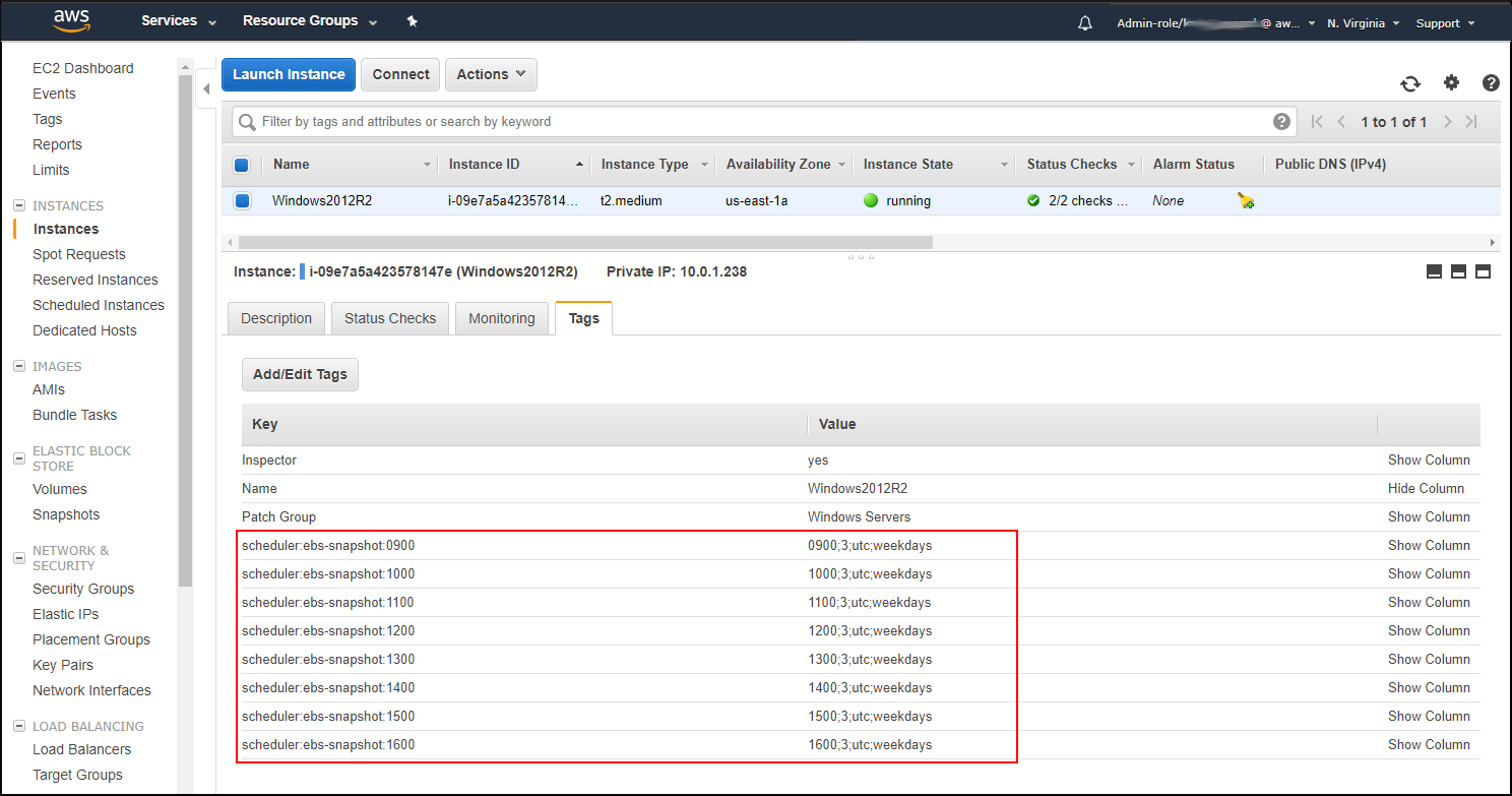 Screenshot of how your EC2 instance should look in the console