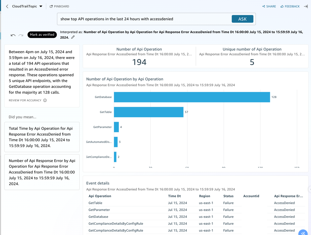 Figure 24: CloudTrail question 1