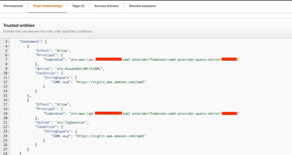 trust relationship between your IdP and AWS