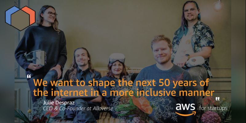 Four founders sitting on a couch with text overlay about inclusivity