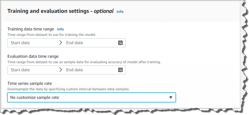 setting up evaluation window