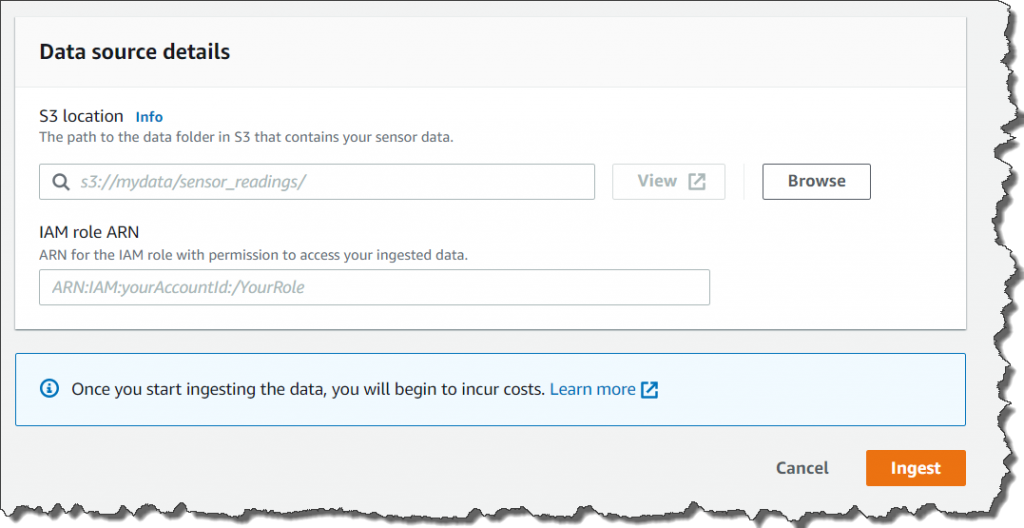 Ingesting data console