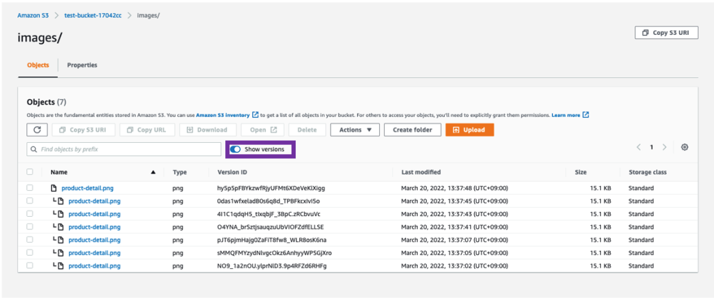 In S3 Storage Lens, check the actual noncurrent object versions by turning on Show versions