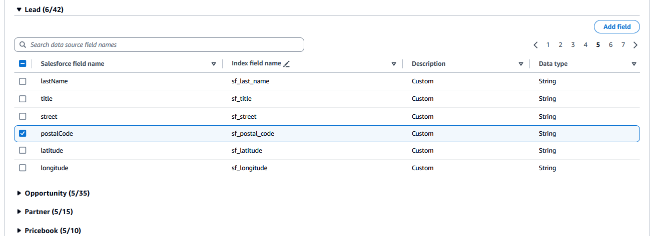 Amazon Q connector fields mapping