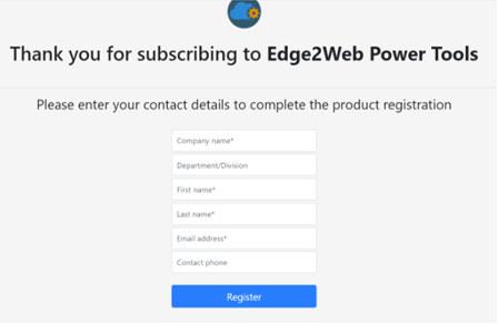 EPT subscription confirmation and account set-up link