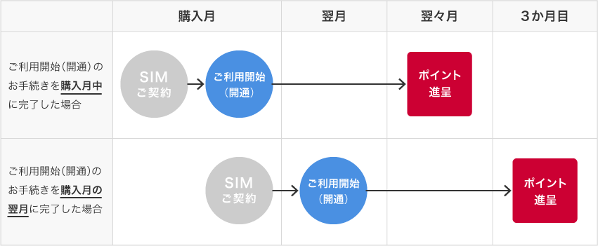 ポイント進呈時期