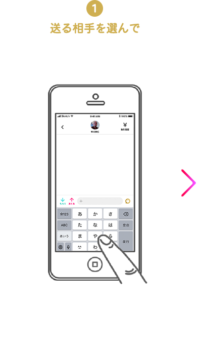 送る相手を選ぶ