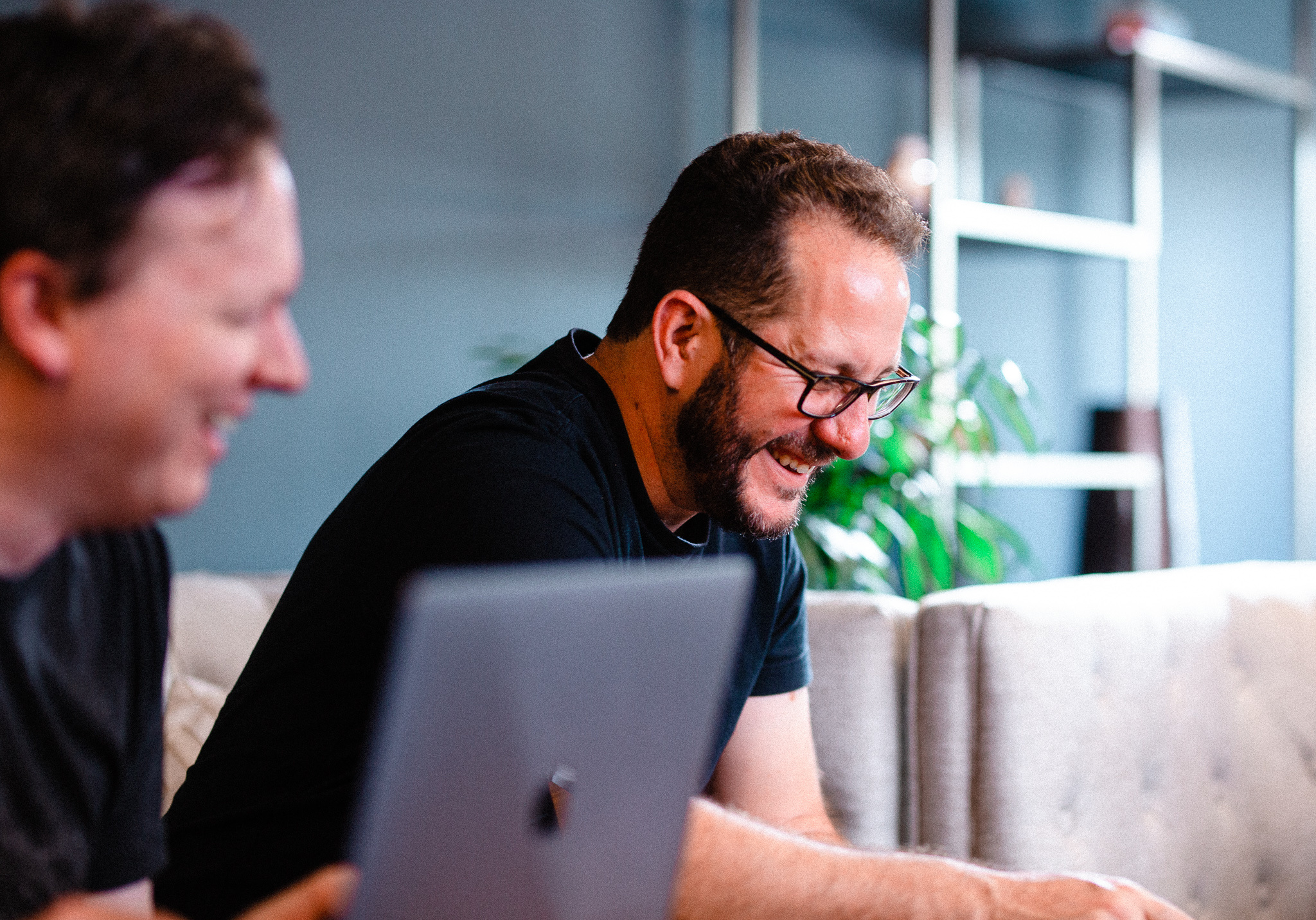 A photo of James Cuda, Procreate CEO and co-founder, in the office.