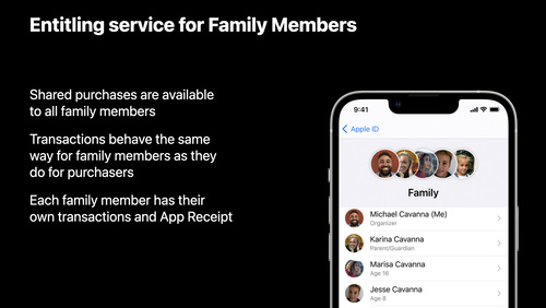 Explore Family Sharing for In-App Purchases