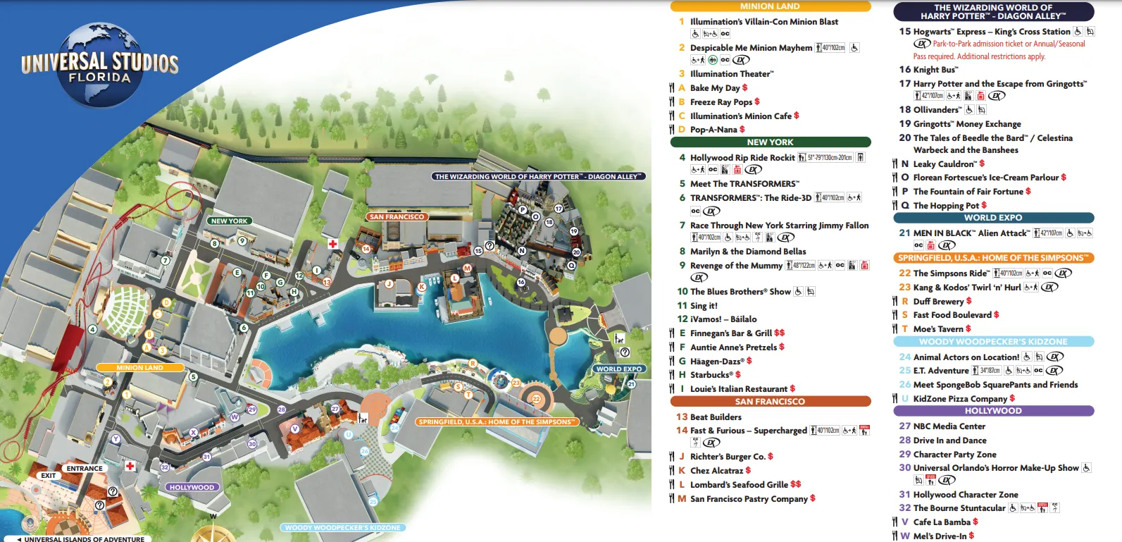 Universal Studios Florida Map