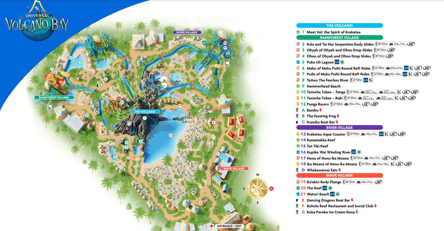 Volcano Bay Map