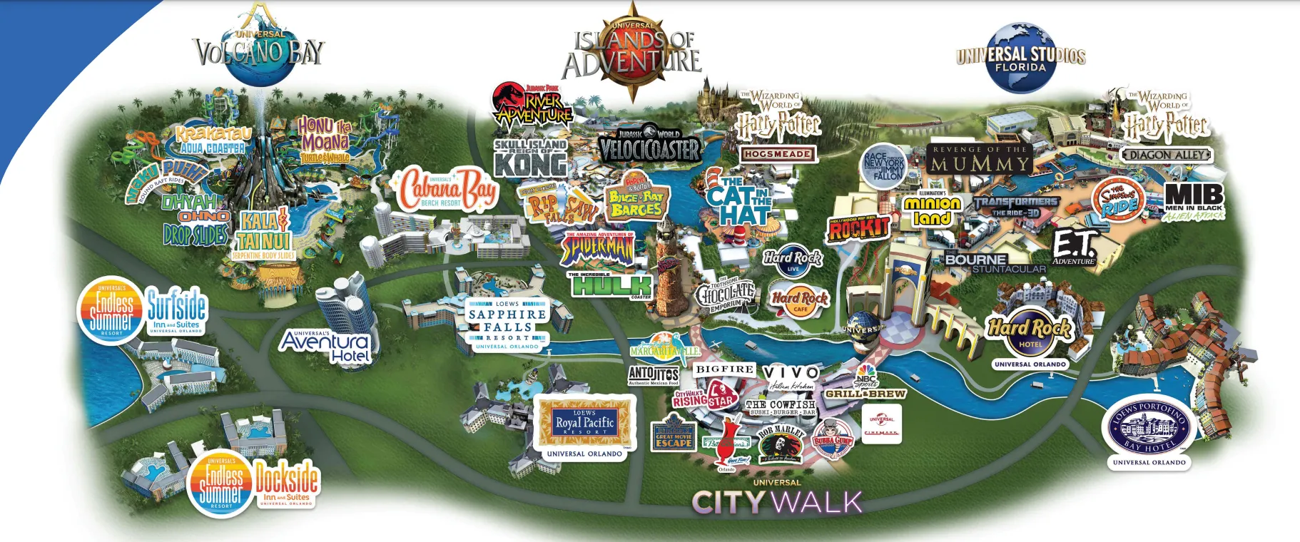 Universal Studios Orlando Map