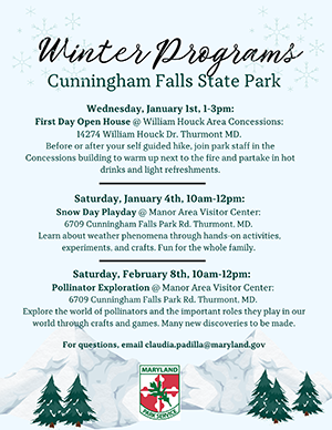 Winter Programs flyer. Links to PDF version