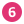 Red circle icon with number 6 inside, representing a notification or count.