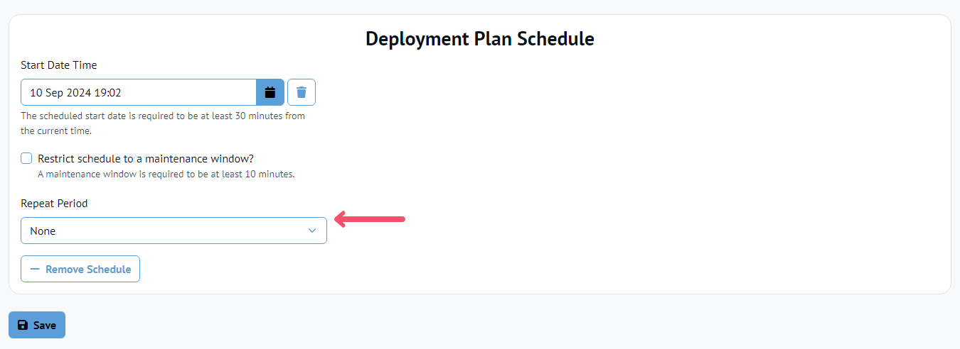 Chocolatey Central Management Deployment Plan Repeat Period