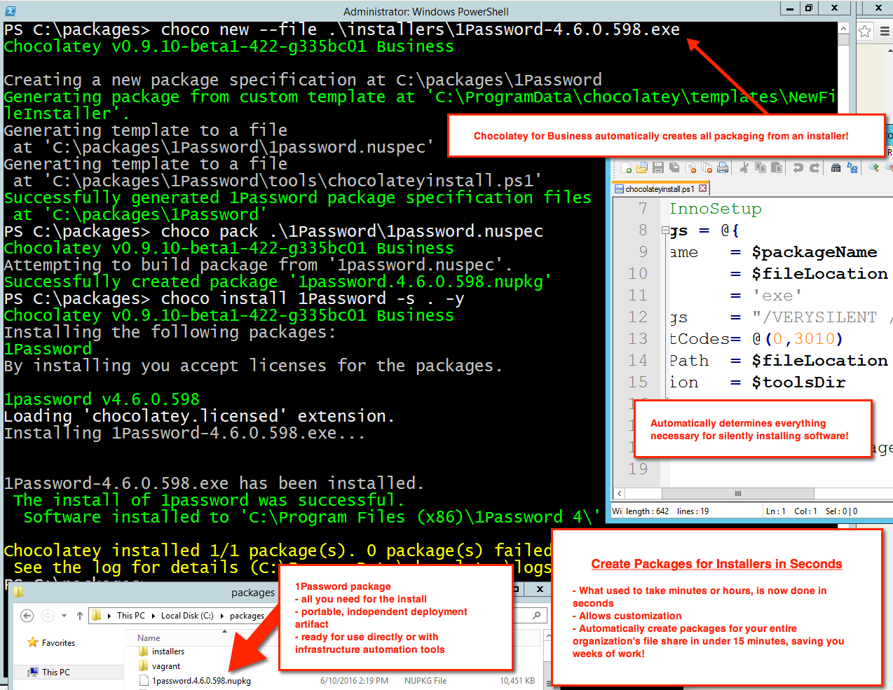 Create Packages from Installers - if you are on https://docs.chocolatey.org/en-us/features/package-builder, see commented html below for detailed description of image