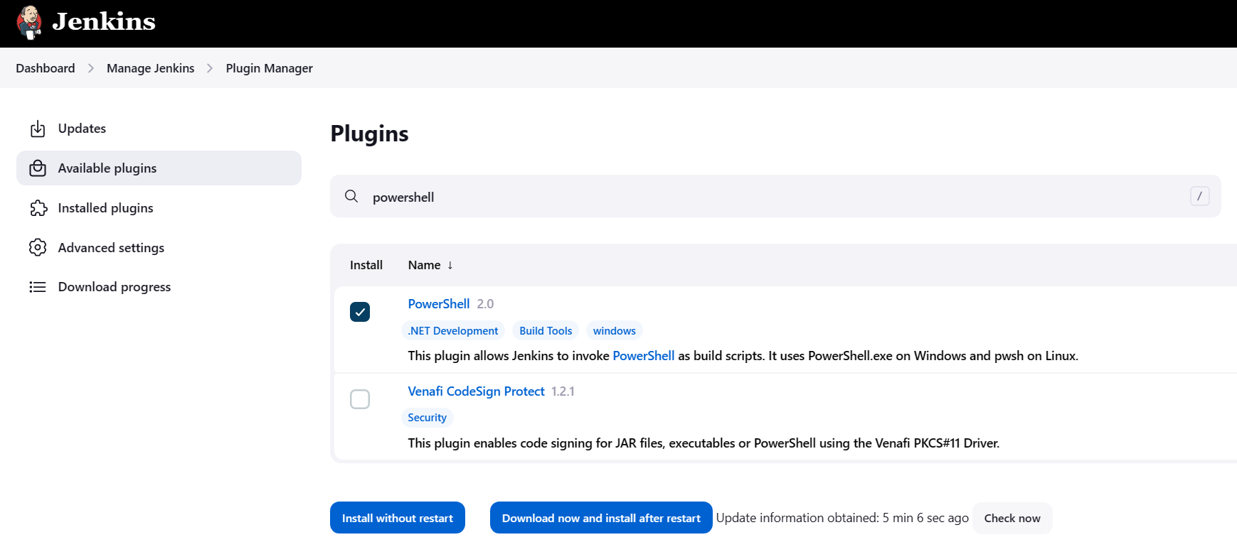 Jenkins PowerShell Plugin