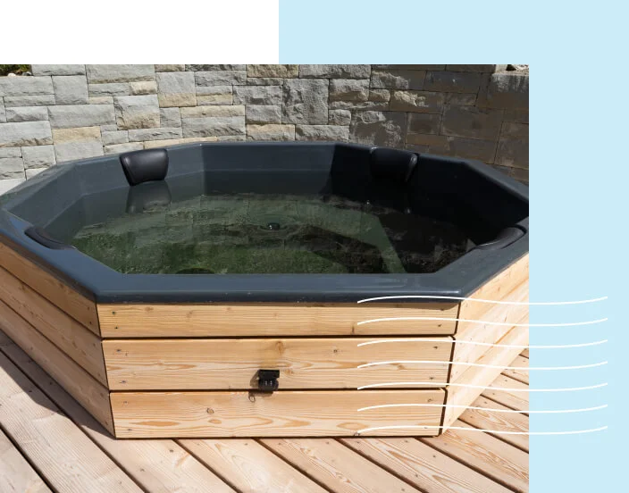 Bio-Meersalzpool, Floating Pool, Biopool, Naturpool, eco-pool, Schweiz