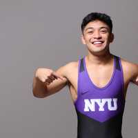 <p>NYU wrestling captain Benny Bautista of Montvale, NJ, is battling a rare form of brain cancer.</p>