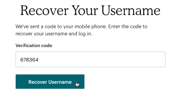 Verification code