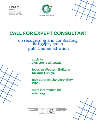 Call for Expert Consultant: Development of Expert Guidebook on Recognizing Antigypsyism in Public Administration with a Focus on the Western Balkans Six and Türkiye Region