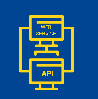 Two computers connected written web service api