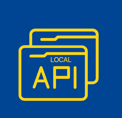 two files connected, written local API