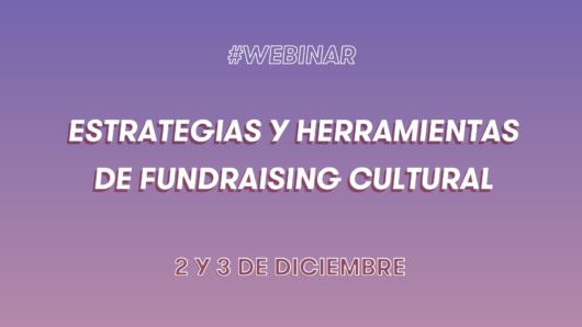 Webinar «Estrategias y herramientas de fundraising cultural». Segunda sesión