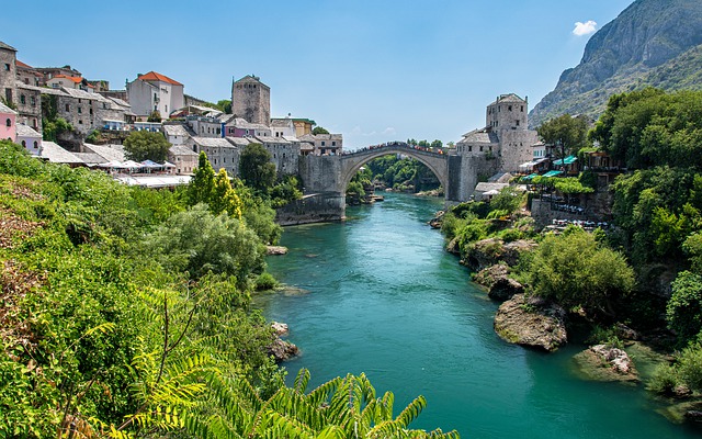 Landscape with a river in the forest from Bosnia and Herzegovina