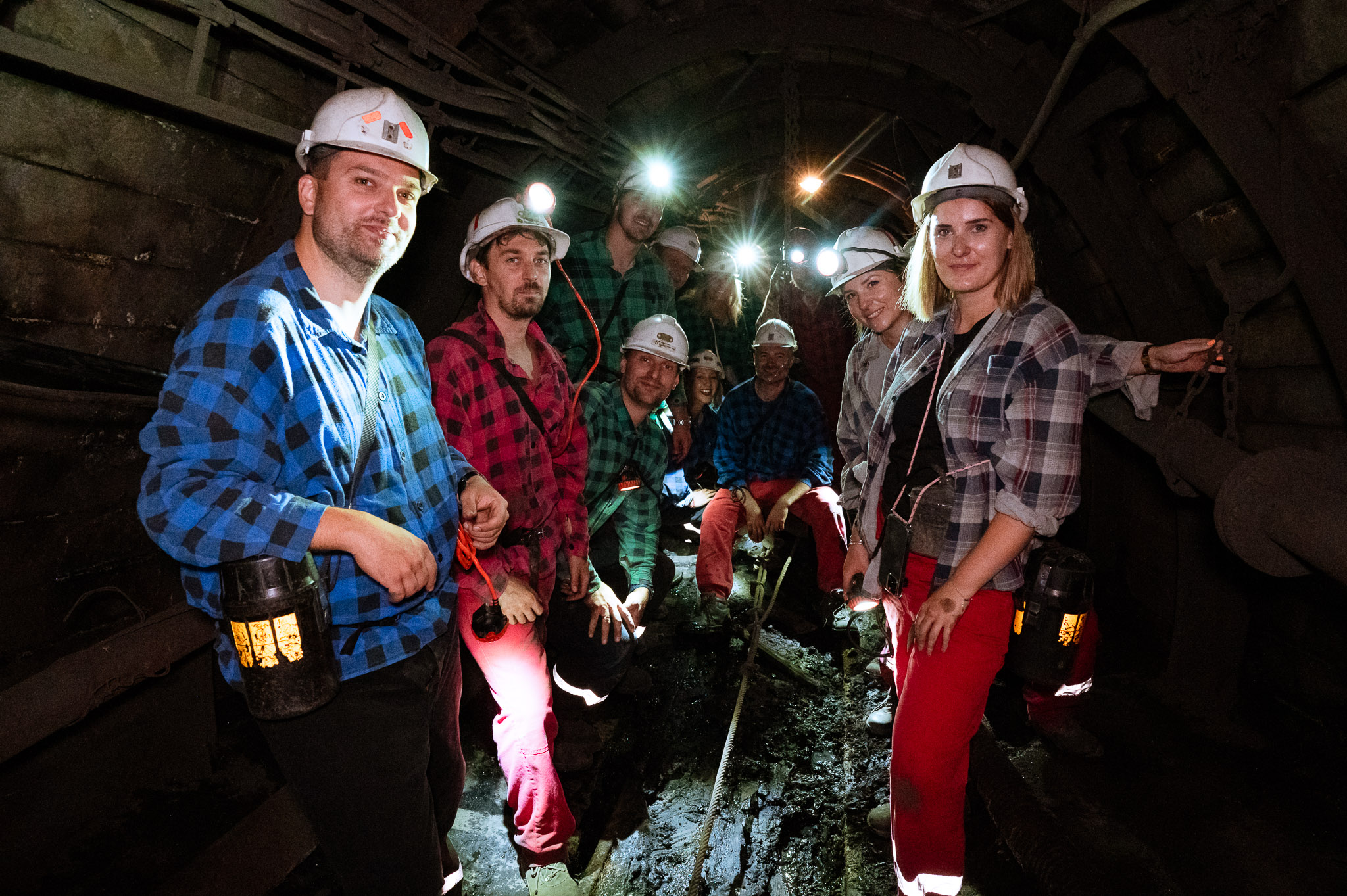 A group of miners